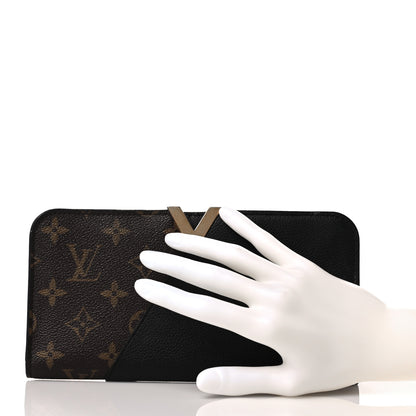 Louis Vuitton Monogram Calfskin Kimono Wallet Black 2 of 10