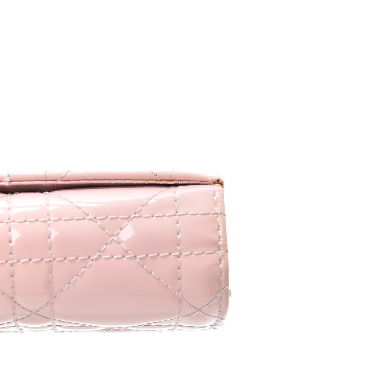 Patent Cannage Lady Dior Explorateur Wallet Pink