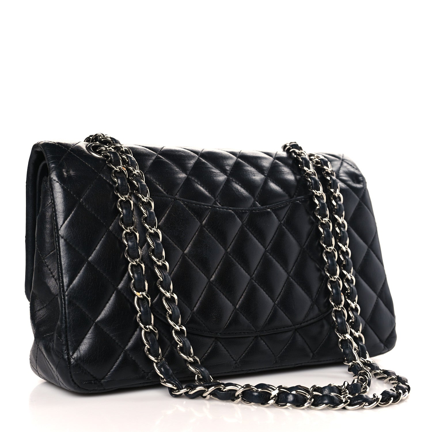 Chanel Lambskin Quilted Medium Double Flap Black 3 of 9