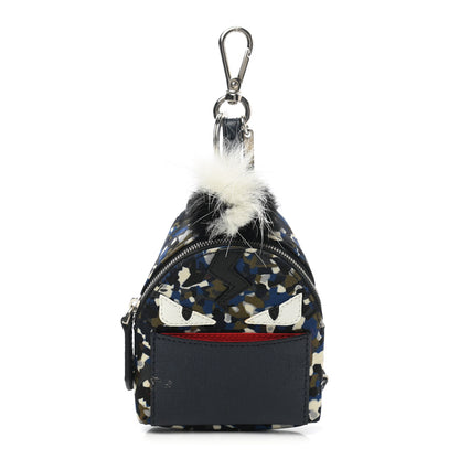 Fendi Nylon Vitello Elite Flamingo Fox Nutria Fur Lightning Monster Eyes Mini Backpack Charm Multicolor 1 of 9