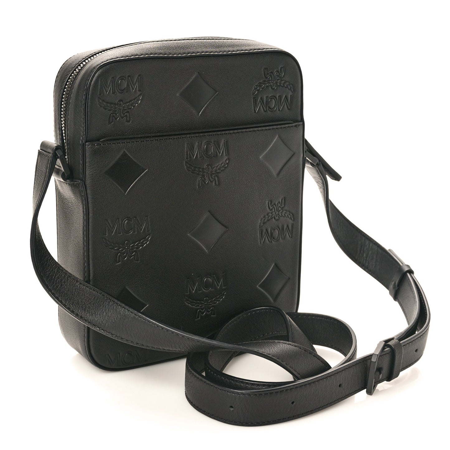 Nappa Maxi Monogram Mini Klassik Crossbody Black Black