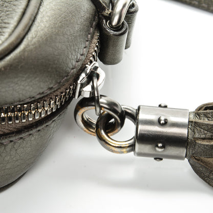 Gucci Metallic Pebbled Calfskin Small Soho Disco Bag Sasso 8 of 9