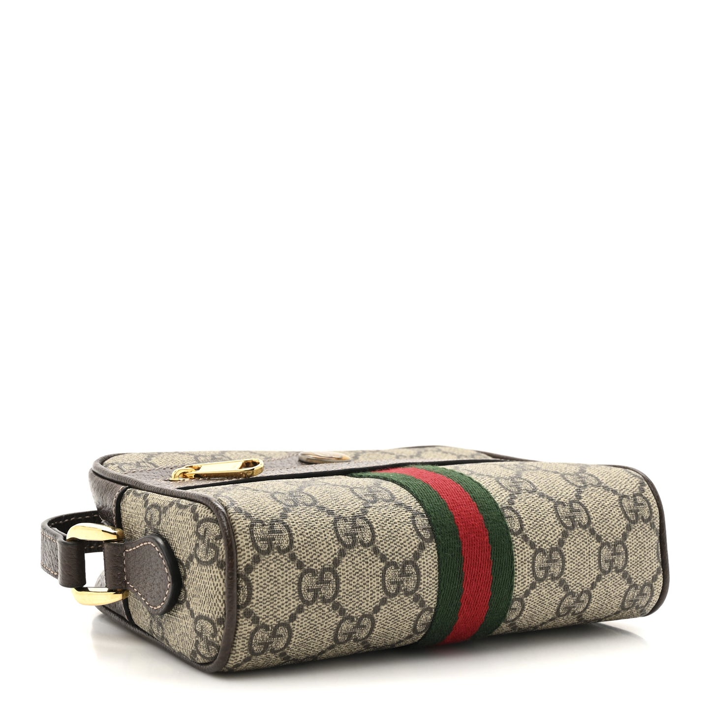 GG Supreme Monogram Web Mini Ophidia Shoulder Bag Brown