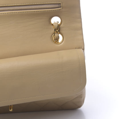 Chanel Lambskin Quilted Medium Double Flap Beige 11 of 18