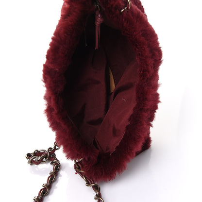 Chanel Rabbit Fur Shoulder Bag Burgundy 4 of 11