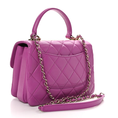 Chanel Lambskin Quilted Small Trendy CC Flap Dual Handle Bag Pink 3 of 11