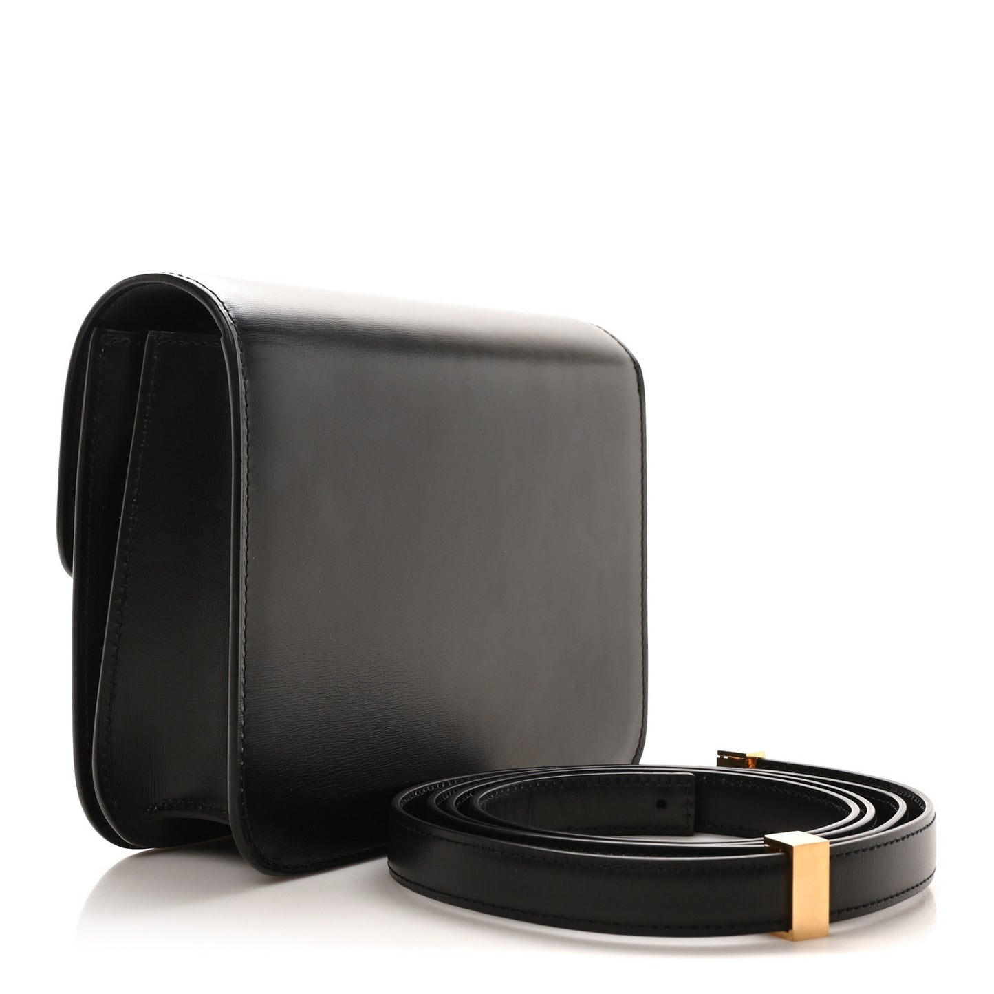Box Calfskin Teen Classic Box Flap Bag Black