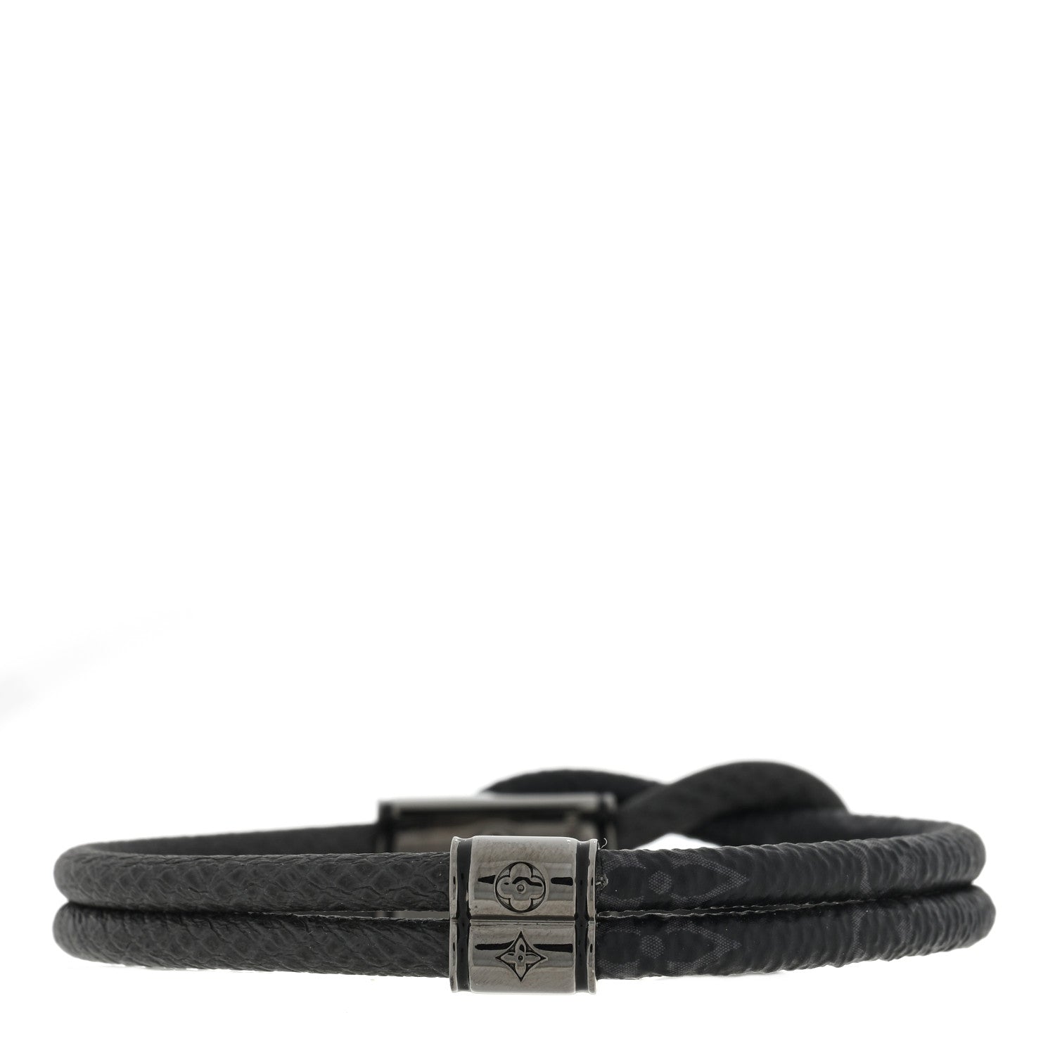 Louis Vuitton Monogram Eclipse Taiga Loop It Bracelet Black 2 of 3