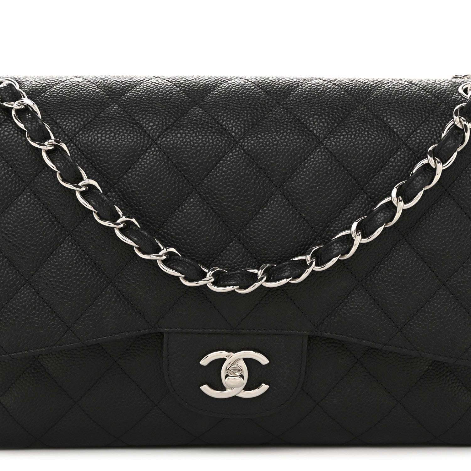 Chanel Caviar Quilted Jumbo Double Flap Black 8 of 13