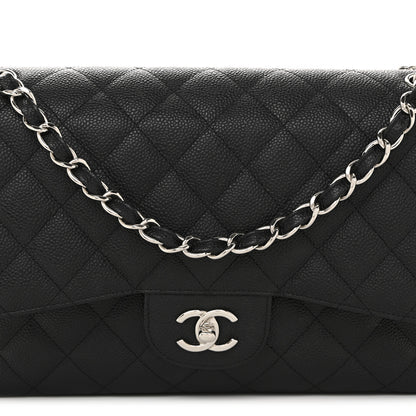 Chanel Caviar Quilted Jumbo Double Flap Black 8 of 13