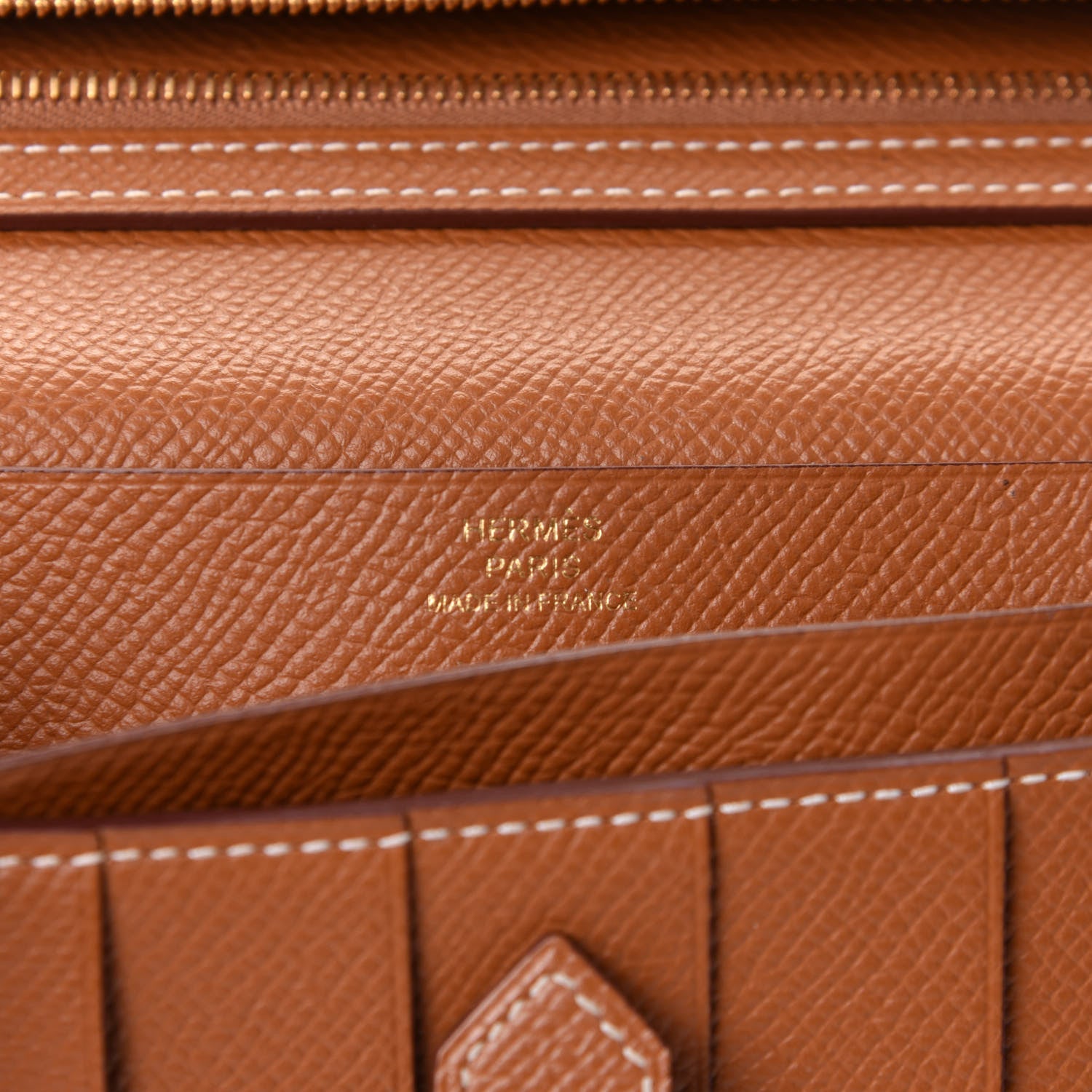 Hermes Epsom Bearn Gusset Wallet Gold 6 of 11