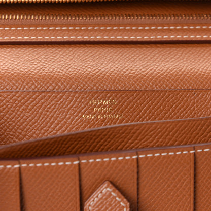 Hermes Epsom Bearn Gusset Wallet Gold 6 of 11