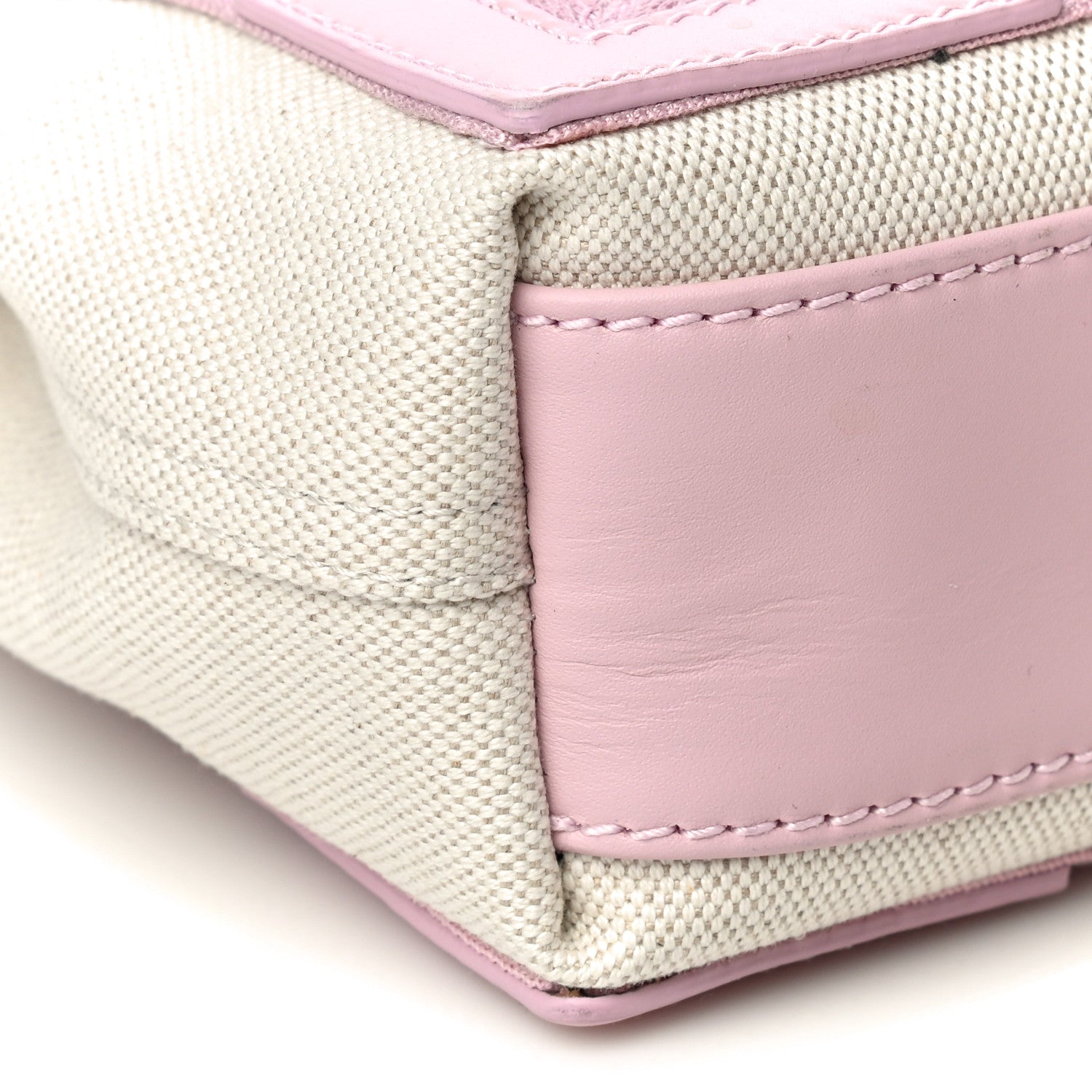 Balenciaga Cotton Canvas Satin Calfskin Navy Cabas XS Natural Pink 10 of 16