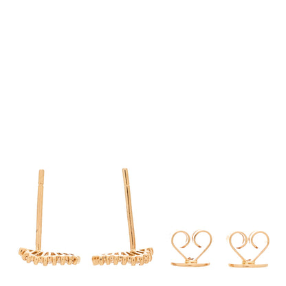Anita Ko 18K Rose Gold Diamond Small Palm Leaf Earrings 3 of 4