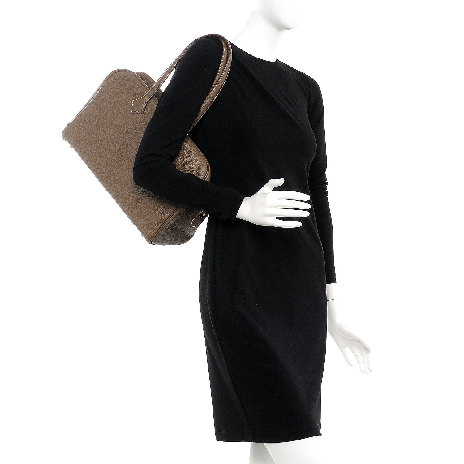 Hermes Taurillon Clemence Victoria II 35 Etoupe 2 of 8
