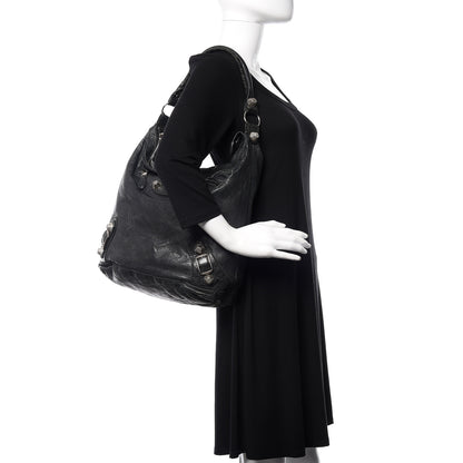 Balenciaga Chevre Giant 21 Silver Hardware Day Hobo Black 2 of 10