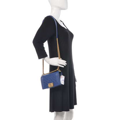 Chanel Caviar Quilted Small Boy Flap Dark Blue 2 of 9