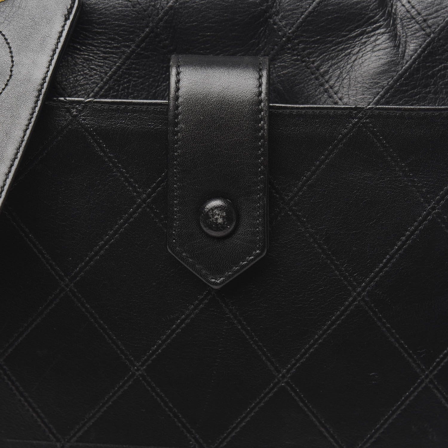 Chanel Lambskin Stitched Suitcase Travel Bag Black 15 of 16