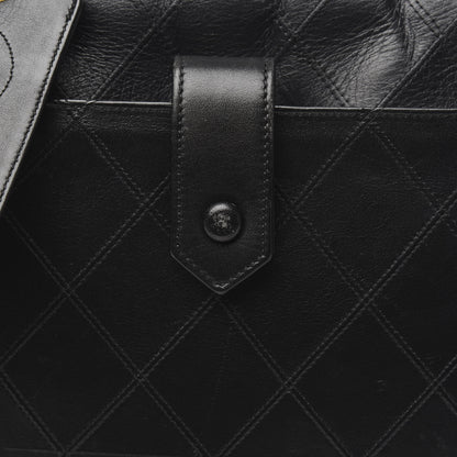 Chanel Lambskin Stitched Suitcase Travel Bag Black 15 of 16