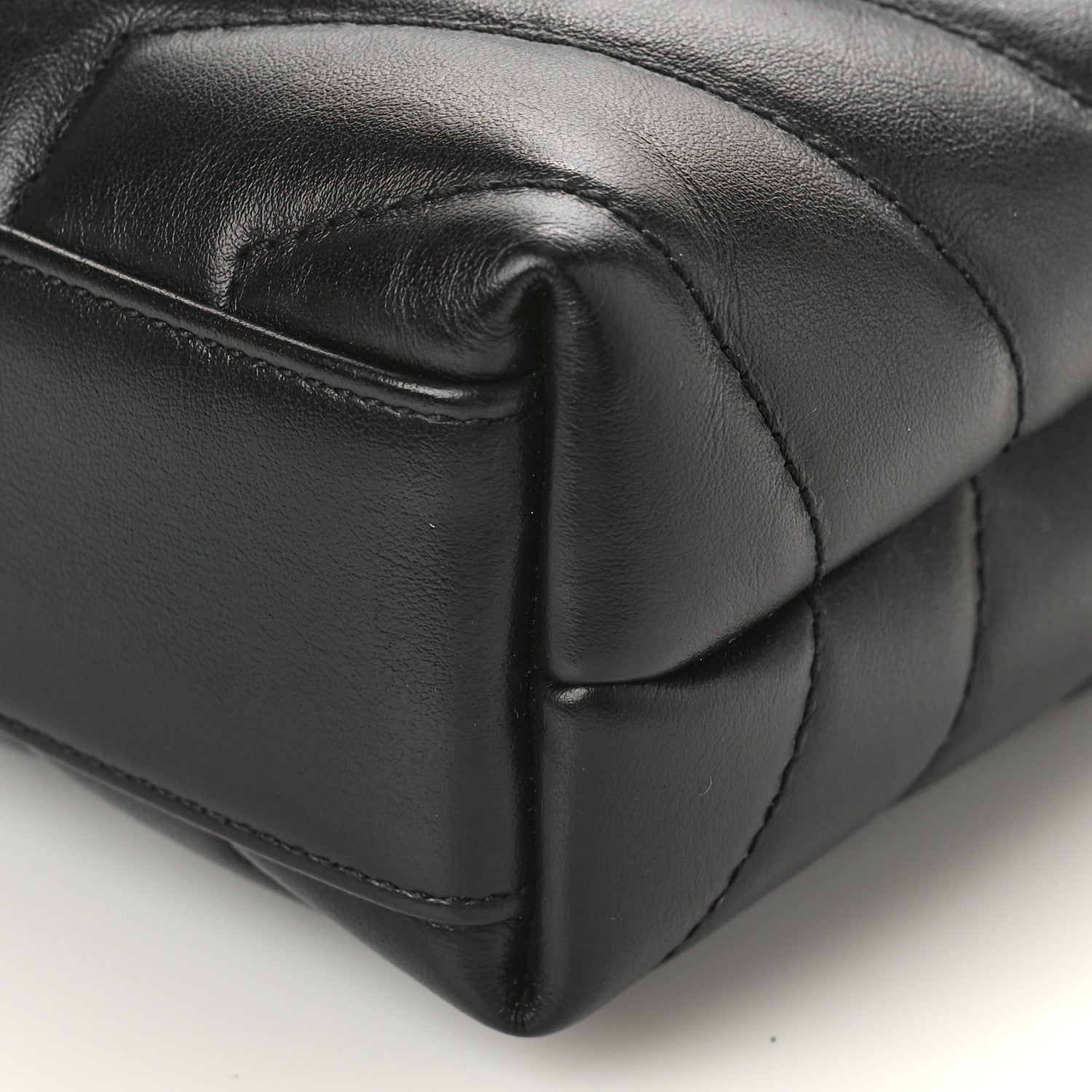 Saint Laurent Calfskin Y Quilted Monogram Toy Loulou Crossbody Bag Black 8 of 8