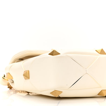 Valentino Garavani Nappa Large Roman Stud Craving Shoulder Bag Ivory 7 of 8