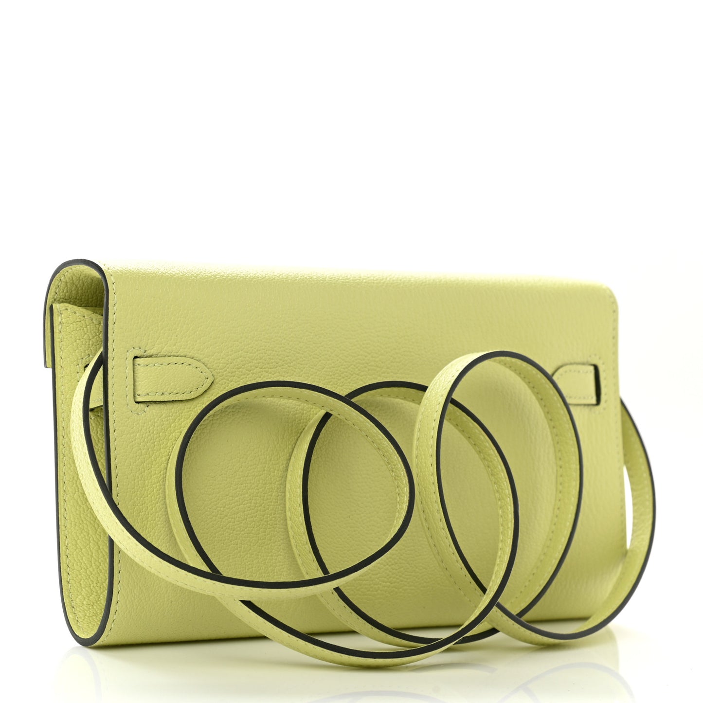 Chevre Mysore Kelly Wallet To Go Jaune Bourgeon
