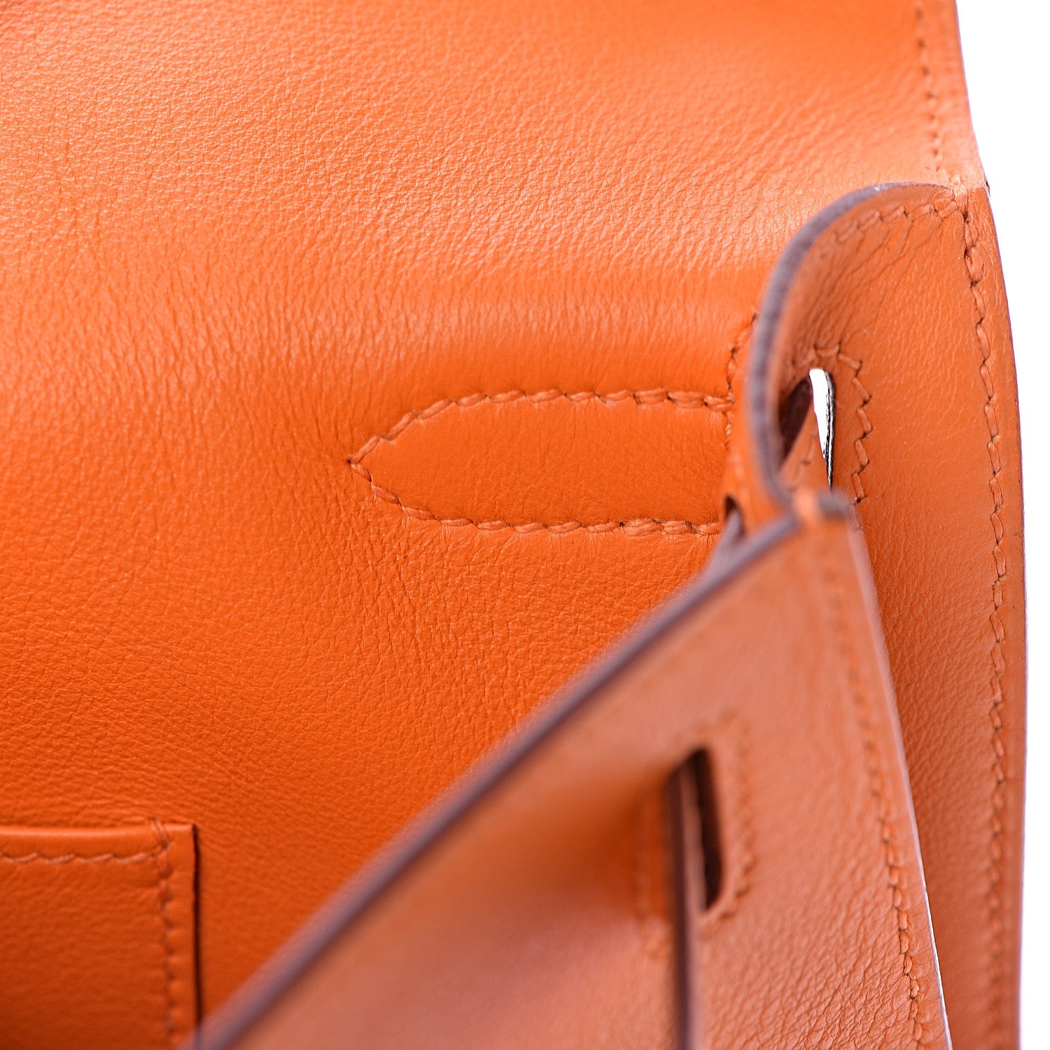 Hermes Swift Kelly Longue Clutch Pochette Orange 9 of 29