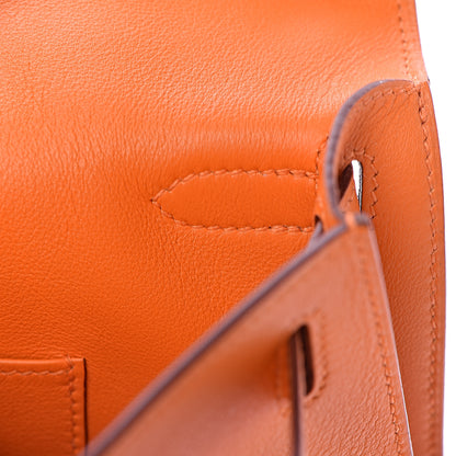 Hermes Swift Kelly Longue Clutch Pochette Orange 9 of 29