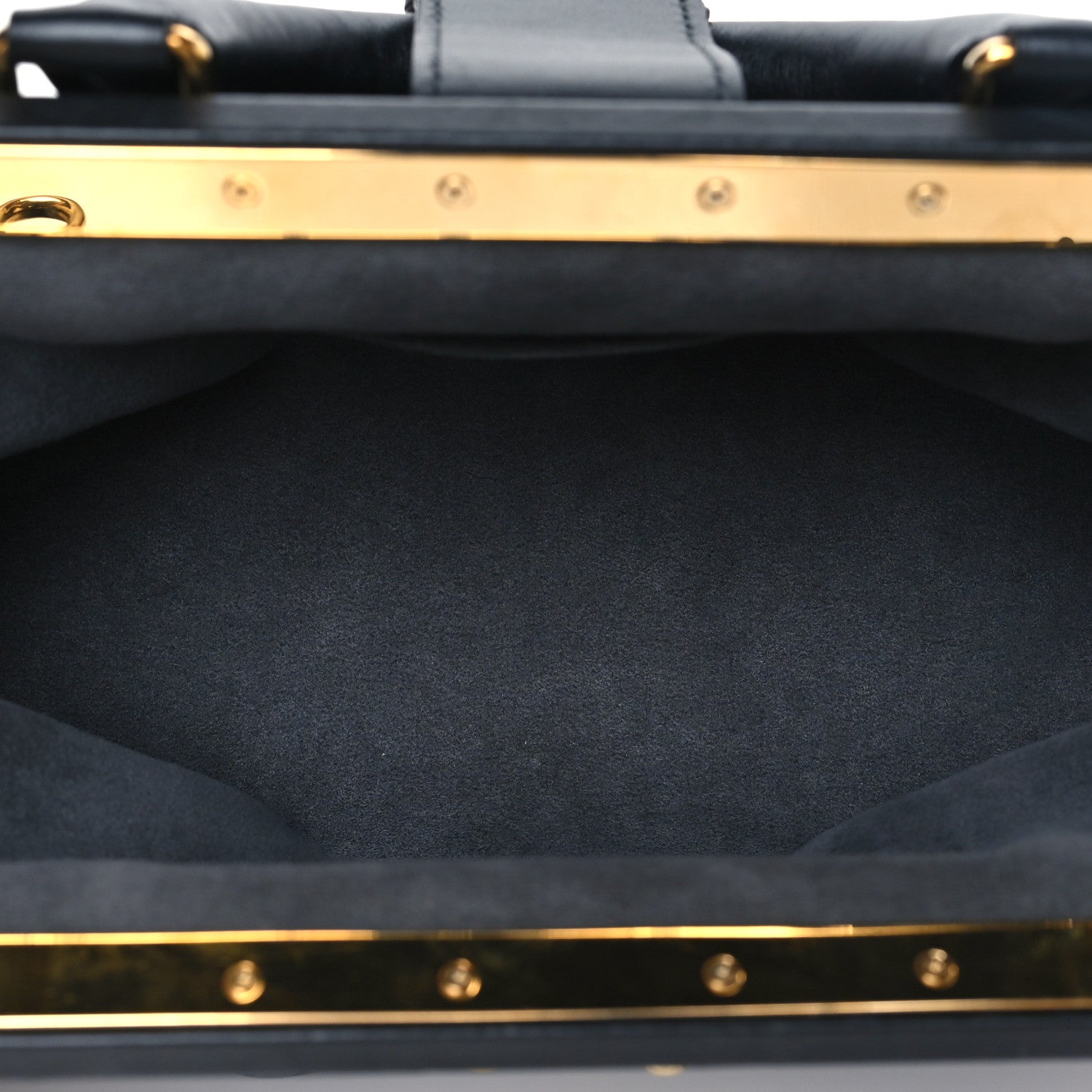 Louis Vuitton Calfskin Nanogram Embossed Clutch Black 5 of 9