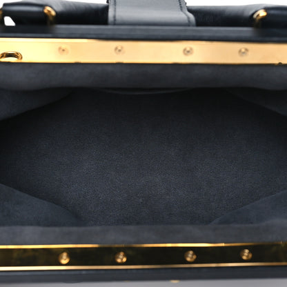 Louis Vuitton Calfskin Nanogram Embossed Clutch Black 5 of 9