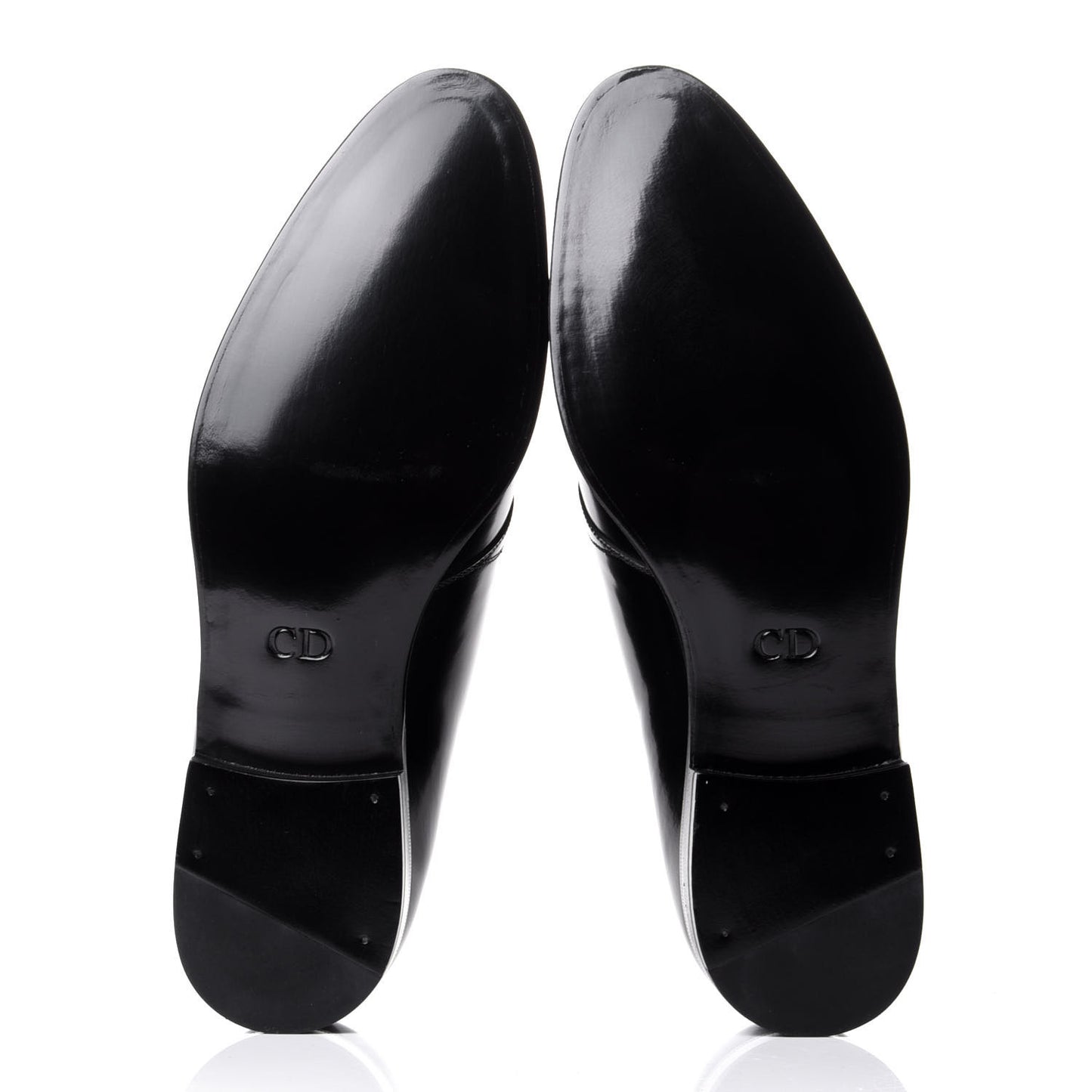 Calfskin Mens Derby Shoes 41 Black