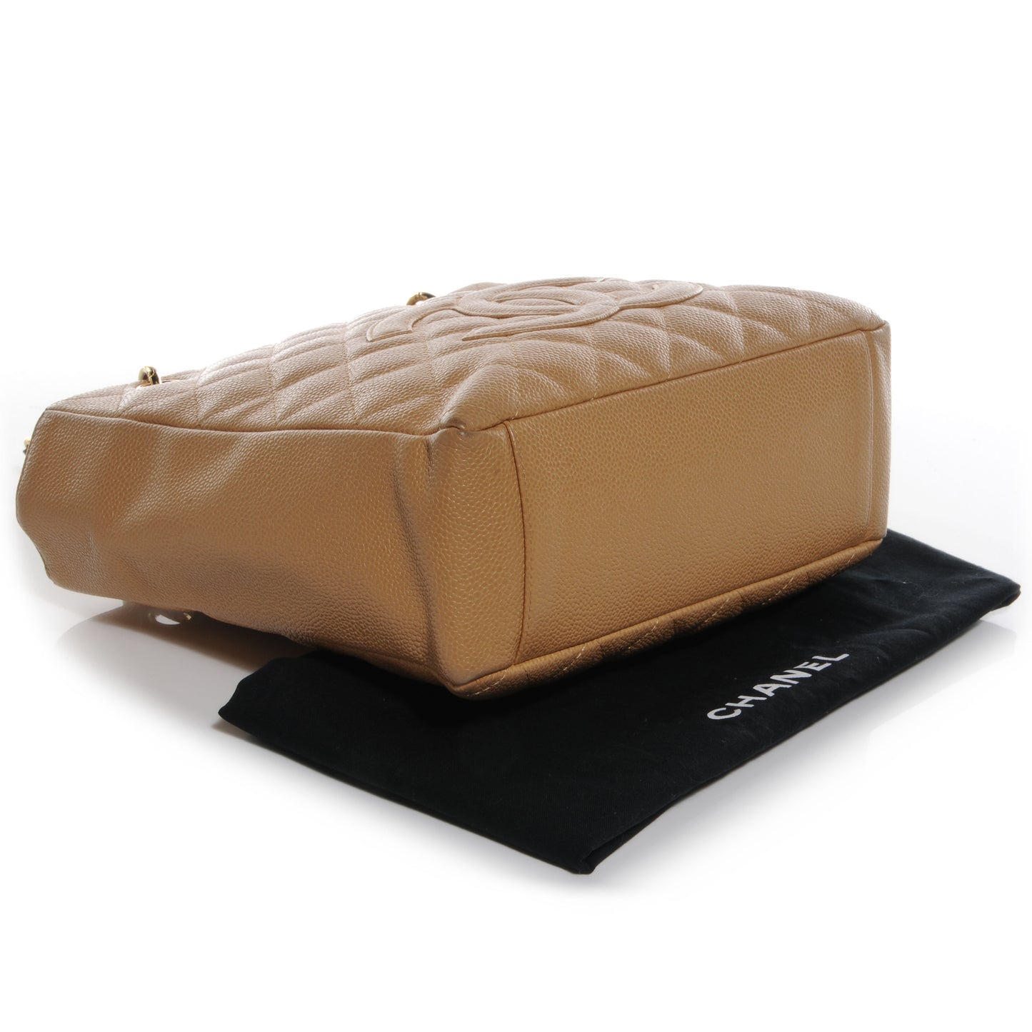 Caviar Petit Shopping Tote PST Beige