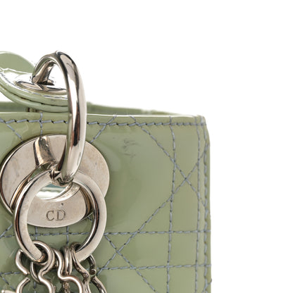 Christian Dior Patent Cannage Medium Lady Dior Blue Alcier 12 of 17