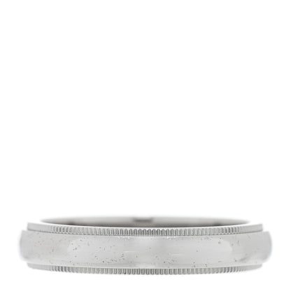Tiffany Platinum 4mm Together Milgrain Wedding Band Ring 58 8.25 1 of 4