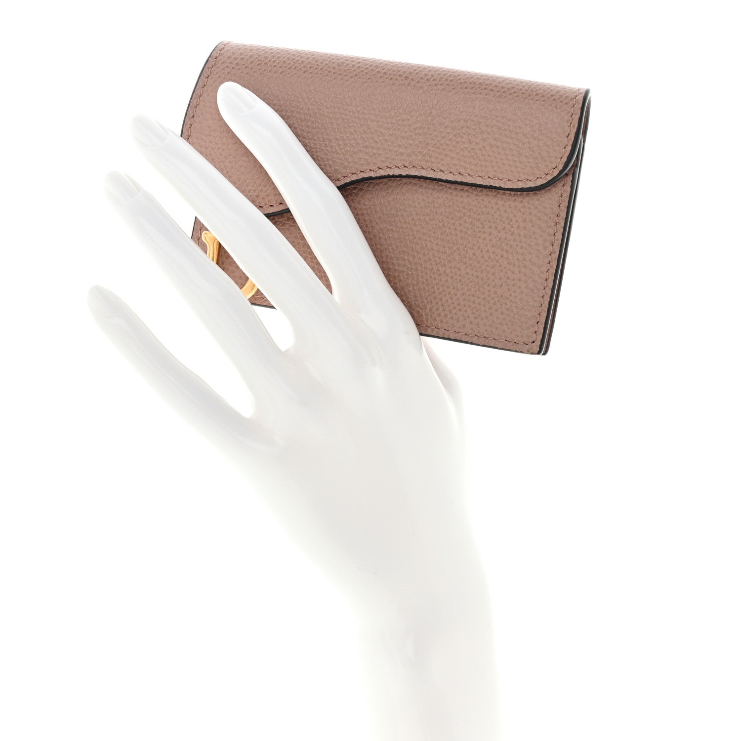 Christian Dior Grained Calfskin Saddle Card Holder Fard 2 of 7