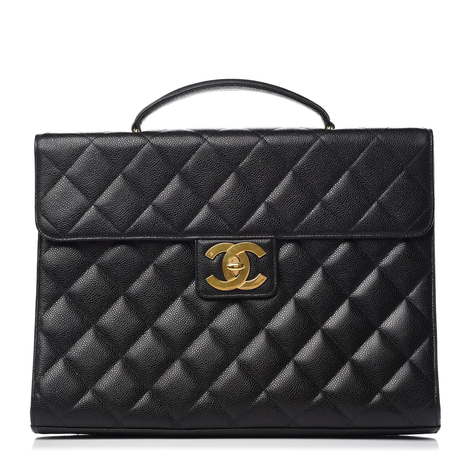 Chanel Caviar Quilted Briefcase Laptop Bag Black 1 of 8