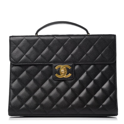 Chanel Caviar Quilted Briefcase Laptop Bag Black 1 of 8