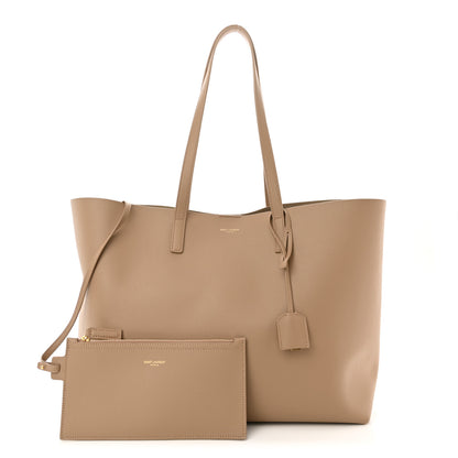 Saint Laurent Calfskin Large Shopping Tote Toffee 1 of 11