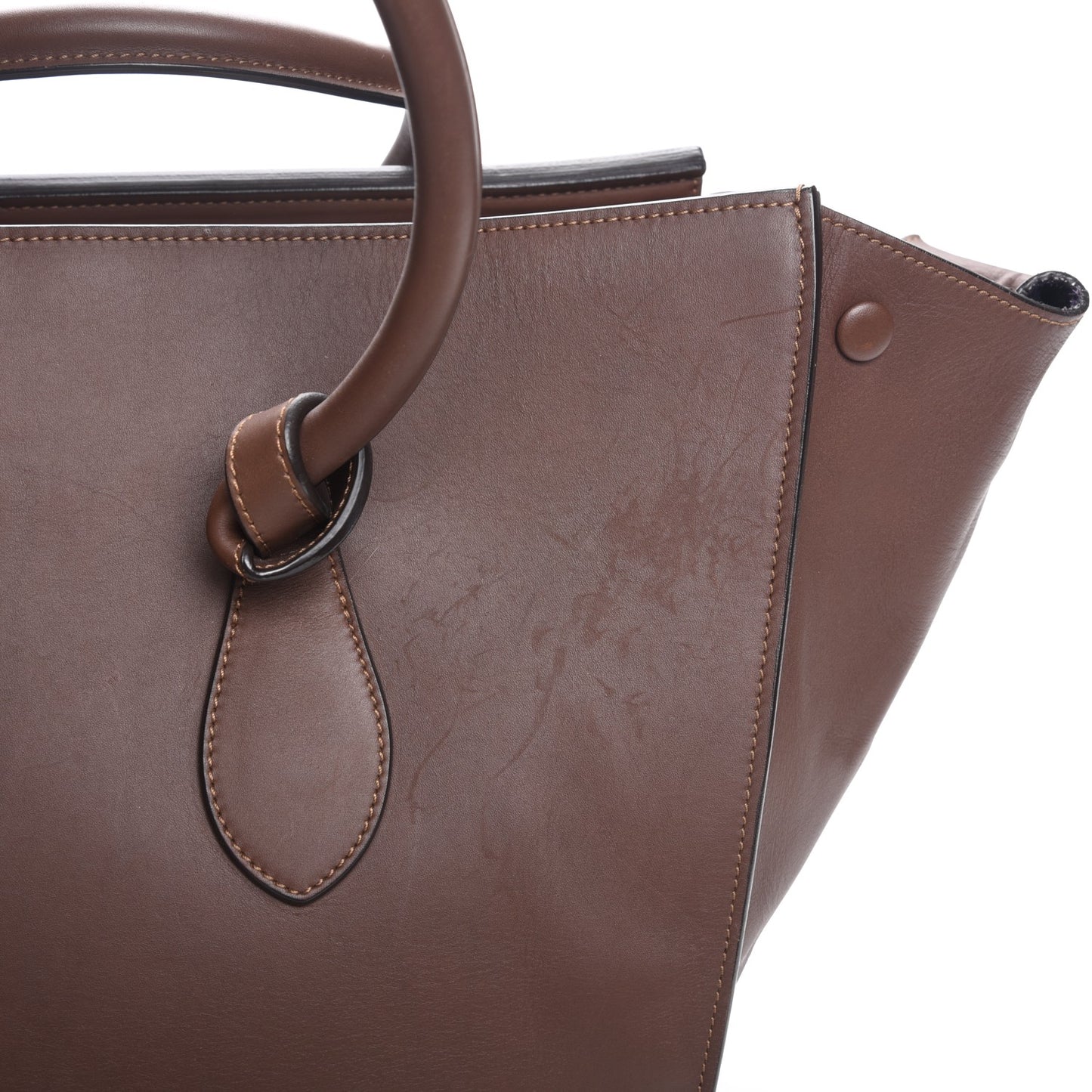 Natural Calfskin Medium Tie Knot Tote Acajou