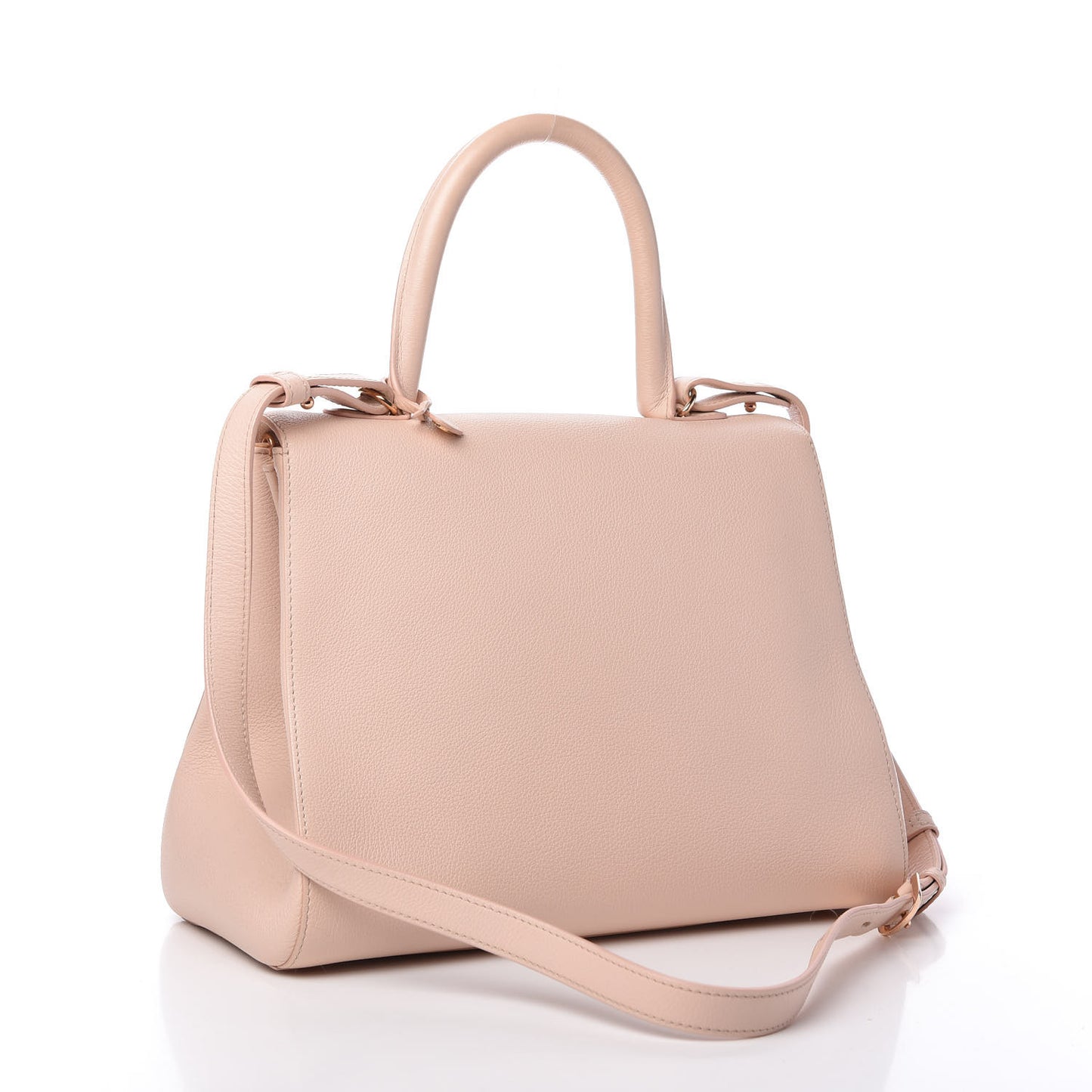 Grained Calfskin MM Brillant Satchel Nude