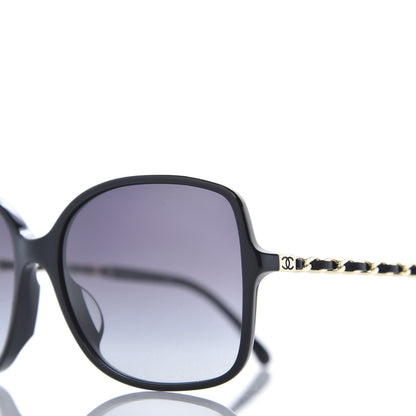 Chanel Lambskin Square Chain Sunglasses 5210-Q Black 7 of 8