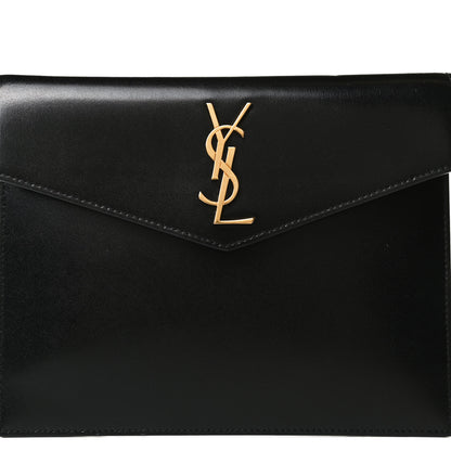 Saint Laurent Smooth Shiny Calfskin Monogram Uptown Baby Pouch Black 6 of 10