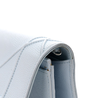 Christian Dior Grained Calfskin Diorama Croisiere Chain Wallet Light Blue 13 of 14