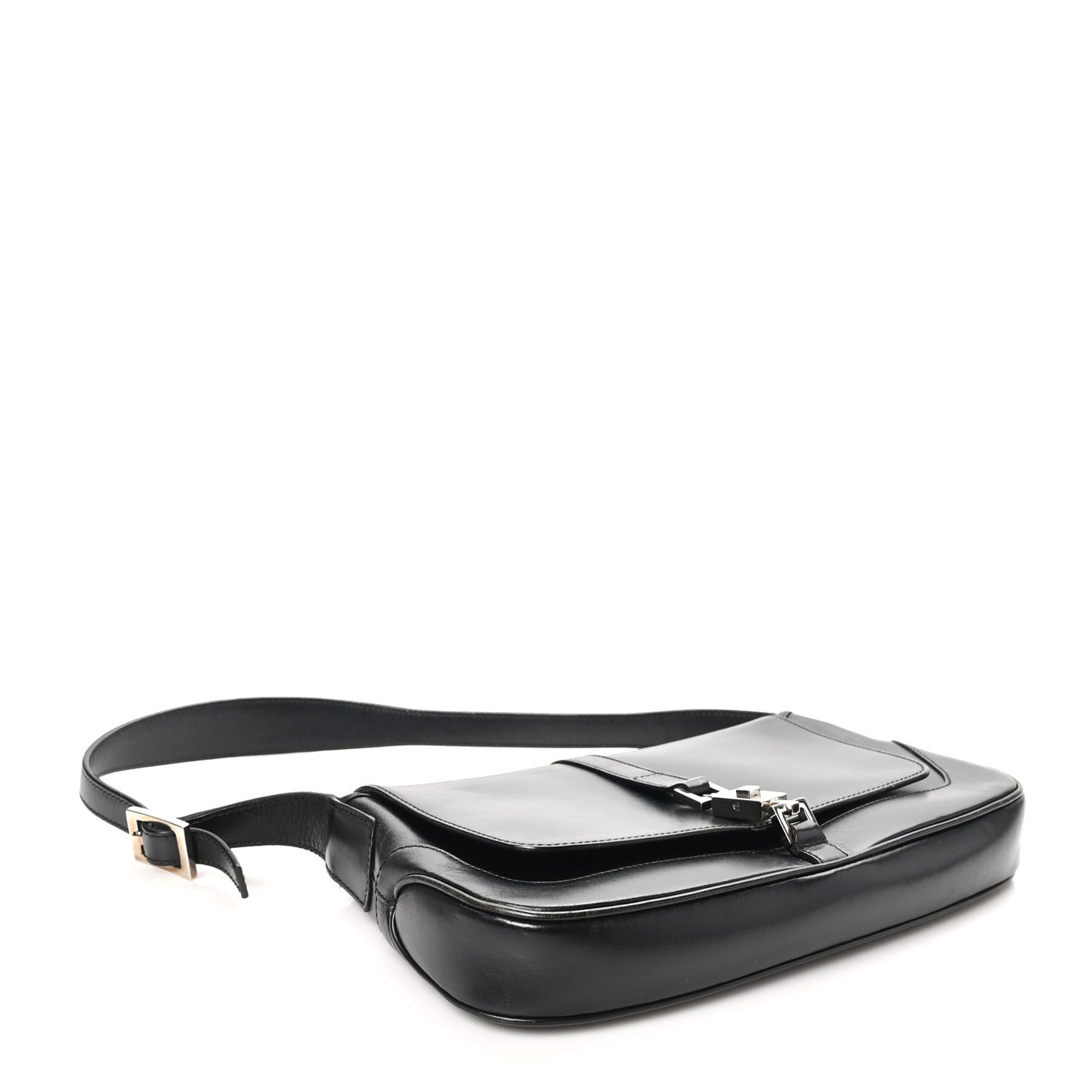 Calfskin Small Jackie O Hobo Black