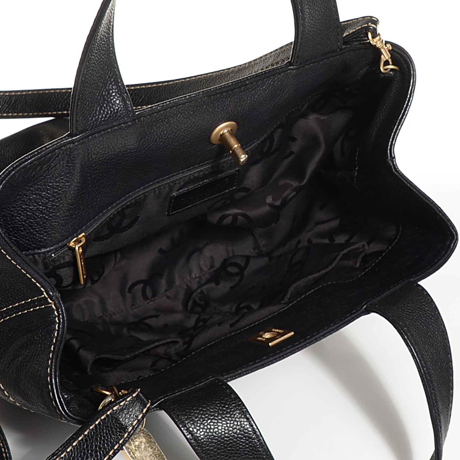 Chanel Caviar Shoulder Bag Black 5 of 8