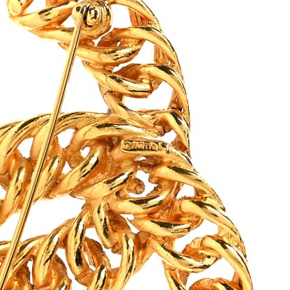 Chanel Metal Chain CC Brooch Gold 3 of 5