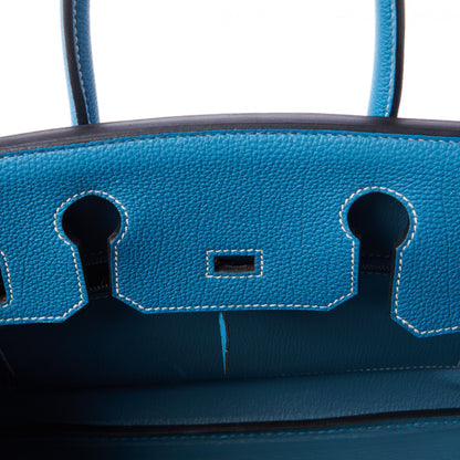 Hermes Togo Birkin 30 Blue Jean 19 of 29