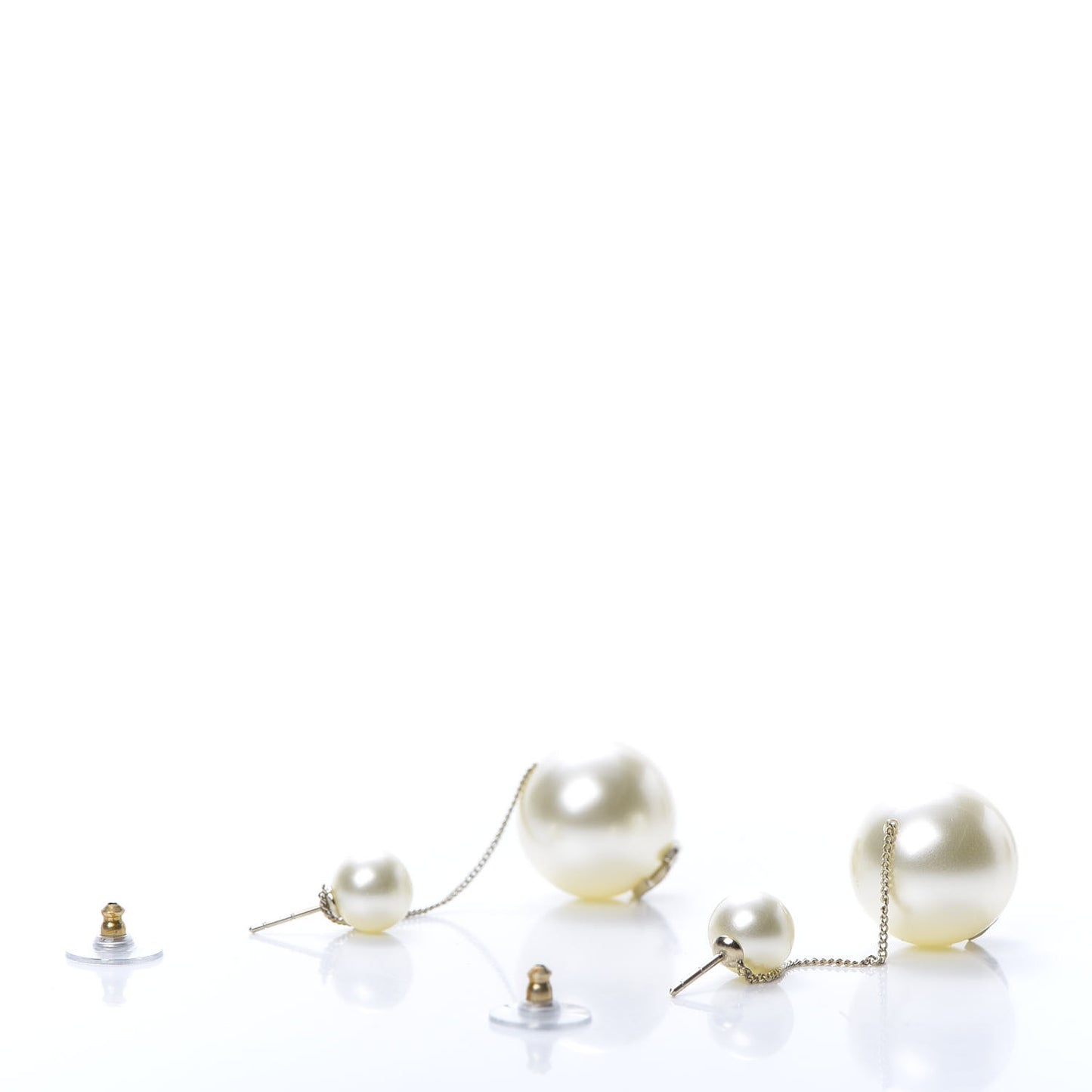Pearl CC Drop Earrings Gold