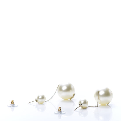 Chanel Pearl CC Drop Earrings Gold 3 of 6