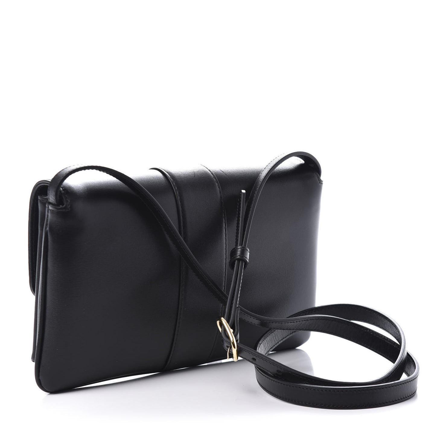 Vitello Palmellato Lux Small Arli Flap Shoulder Bag Black